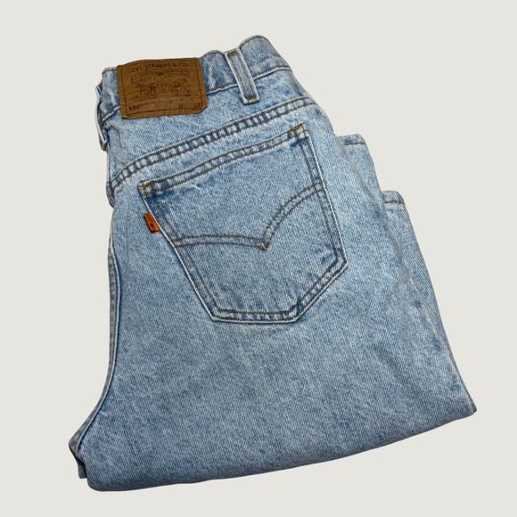 Levi's Other - Levi's 550 Denim Shorts Student 30 Light Wash Orange Tab Relaxed Fit Vintage 90s